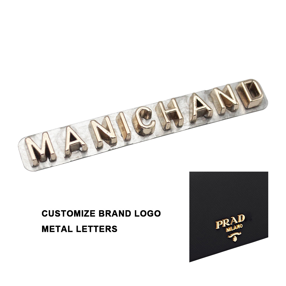 Customize Brand Logo Metal Letters - Separate Metal Logo Alphabets Decorative Nameplate for Bags and Garments