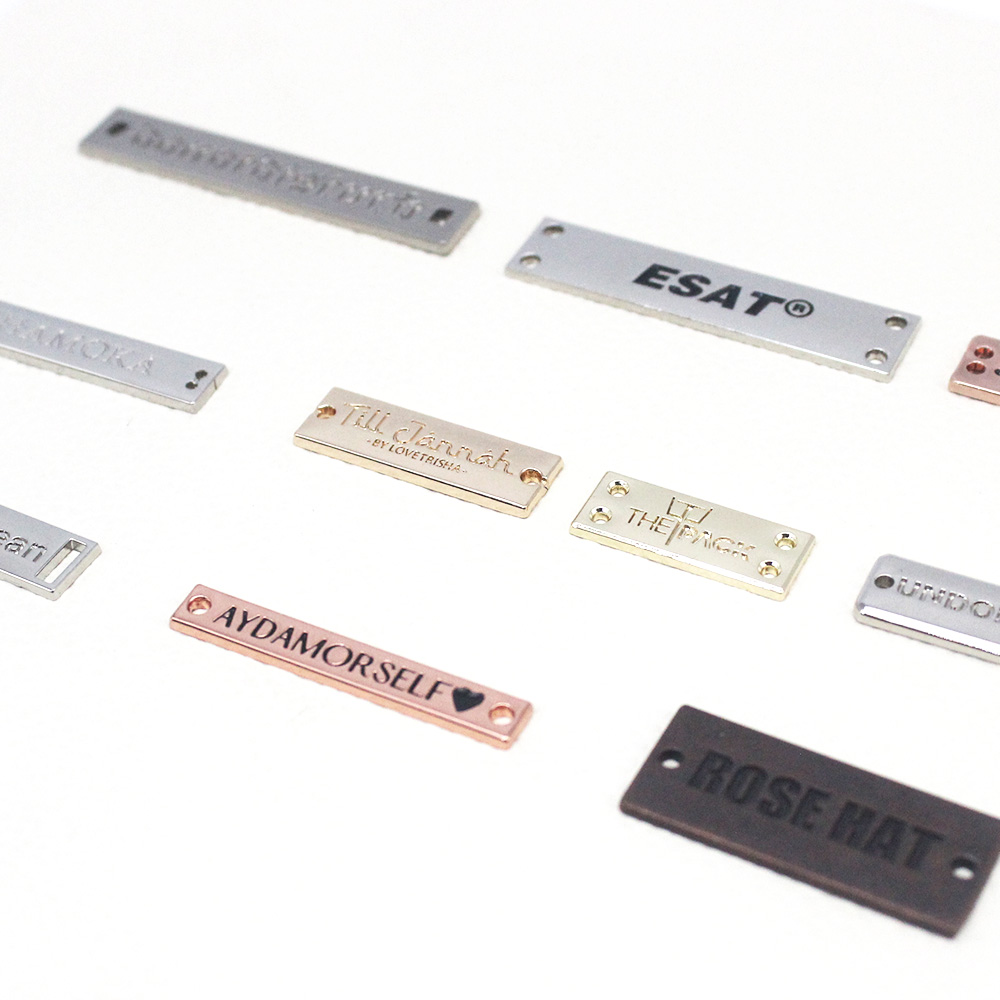 Brand Building Customized Metal Logo Label - Anti-rust Metal Sewing Plate and Tags and Branded Name for Handbags and Wallets